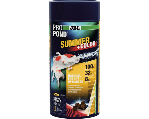Teichfischfutter JBL PRO POND SUMMER + COLOR 0,34 kg Farbfutter JBL ProPond Summer + Color Fischfutter für Gartenteichfische