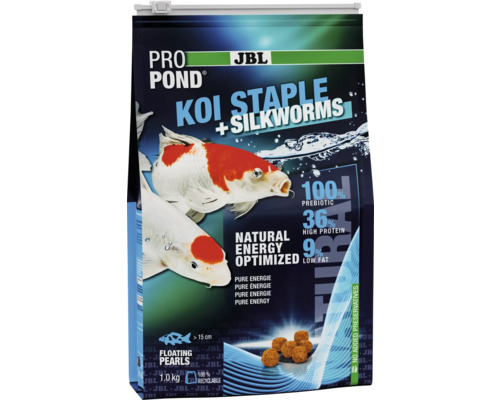 JBL Pro Pond Koi Staple mit Seidenraupen Fischfutter Packung