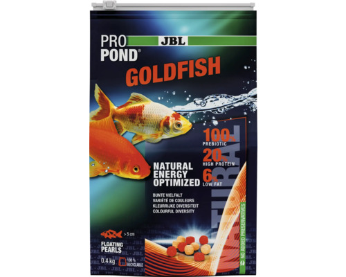 Teichfischfutter JBL PRO POND GOLDFISH 0,4 kg für Goldfische JBL Pro Pond Goldfischfutter, 0.4 Kilogramm