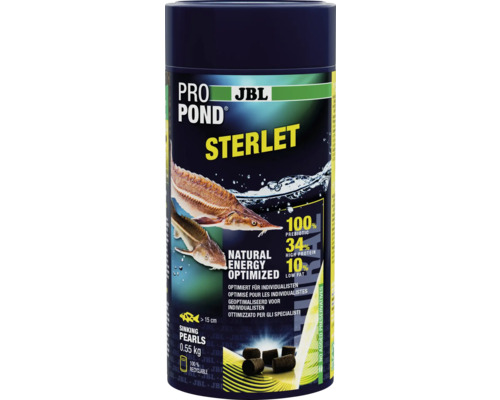 Teichfischfutter JBL PRO POND STERLET 0,5 kg Störfischfutter JBL Pro Pond Sterlet Fischfutter im Behälter