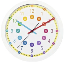 Wanduhr Kinder Analog Sal geräuschlos bunt Ø 30 cm