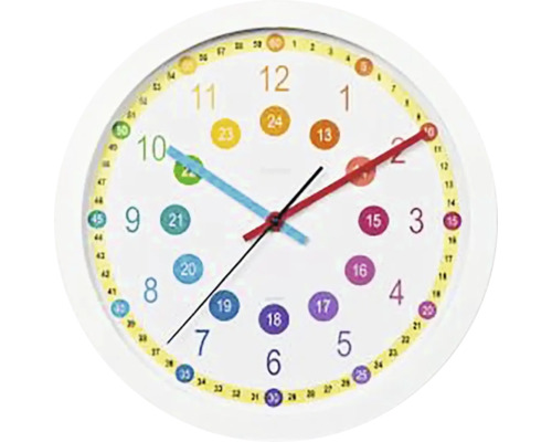 Wanduhr Kinder Analog Sal geräuschlos bunt Ø 30 cm