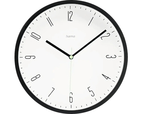 Wanduhr Analog Capri schwarz Ø 25 cm