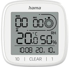 Badezimmeruhr Digital Zypern mit Thermometer und Saugnapf 11x11 cm