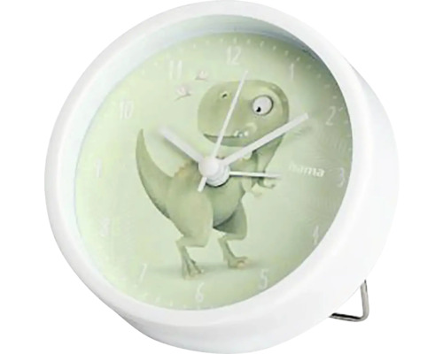 Wecker Kinder Analog Happy Dino geräuschlos mitgrün Ø 9 cm