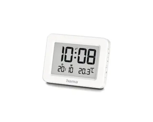 Wecker Digital Kos mit Thermometer und Datum weiß 7x5,5 cm