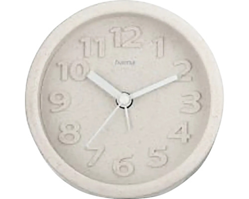 Wecker Analog Fuerteventura 3D-Ziffern geräuschlos beige Ø 12 cm