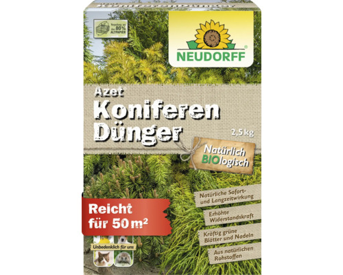 Neudorff Azet Koniferen Dünger Packung mit dem Neudorff Logo