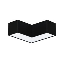 Schwarze LED Deckenleuchte in Winkelform