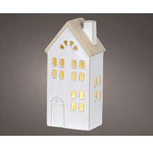 Dekoratives Lichthaus mit Fenstern und Schornstein