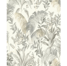 Tapete mit Blättern und tropischen Pflanzen