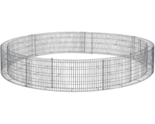 Runde Teichumrandung aus Metallgitter zur Teichgestaltung