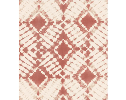 Digitaldruck Vlies 367669 Beachhouse Grafik rot 5-tlg. 300 x 265 cm Textiltapete mit grafischem Rautenmuster