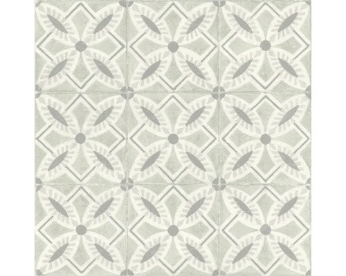 Vliestapete 410242 Beachhouse Fliesen grün Muster aus Keramikfliesen mit floralen Motiven