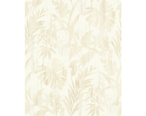 Vliestapete 410570 Beachhouse Blätter beige Tapete mit Pflanzenmuster