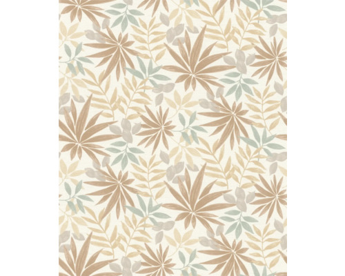 Vliestapete 580228 Country Charme Blätter hellbraun Tapete mit Blattmuster