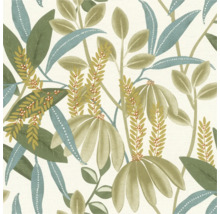 Tapete mit Blättern und Pflanzenmuster