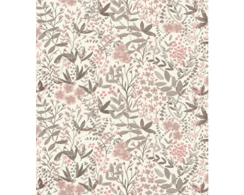 Vliestapete 580761 Country Charme Ranken rosa Tapete mit Blumenmuster und Blättern