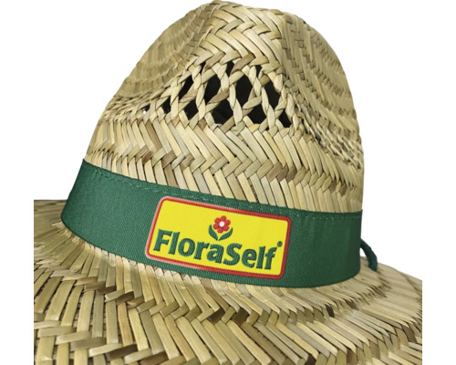 Strohhut mit FloraSelf Logo
