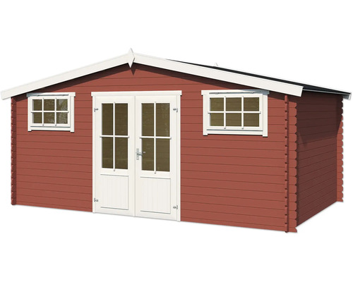 Gartenhaus aus Holz mit Doppeltür und Fenstern