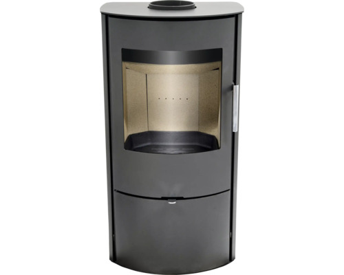 Kaminofen mit Sichtfenster und Stauraum