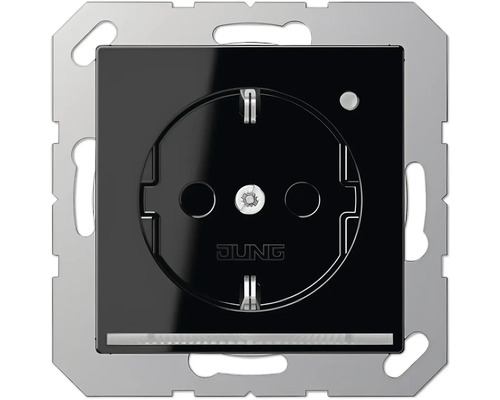 Jung A 1520-O SW LNW Steckdose mit LED-Orientierungslicht graphitschwarz/matt Serie A550