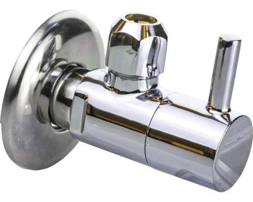 veporit. Design-Eckventil rund chrom 1/2" Eckventil aus Metall, zur Wasserregulierung