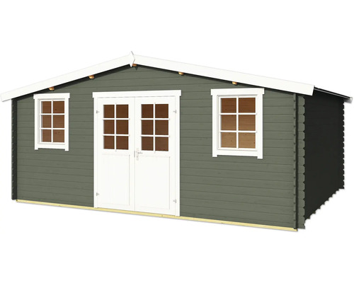 Gartenhaus mit Doppeltür und zwei Fenstern