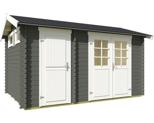 Holzgartenhaus mit Doppeltür und Einzeltür