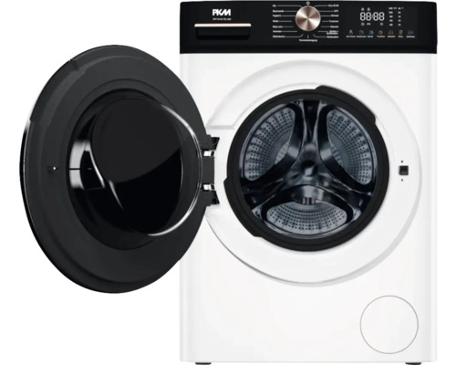 Frontansicht einer Waschmaschine mit geöffneter Tür