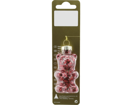 Bärenförmiger Christbaumschmuck mit Dekoration