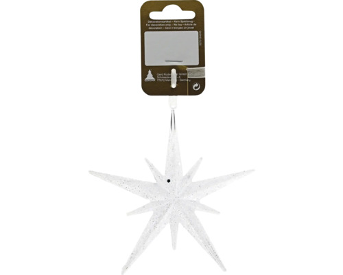 Weihnachtsbaumschmuck in Sternform mit Verpackung