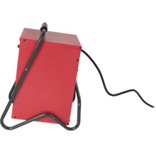 Rotes Heizgerät mit Kabel und Gestell