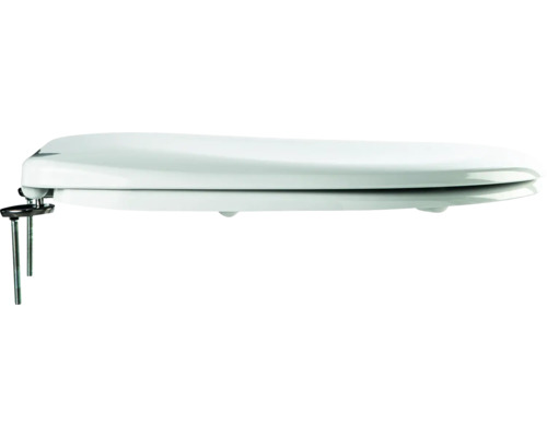 Weißer Toilettendeckel mit Befestigungsmaterial