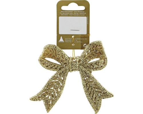 Glitzernde Schleife als Weihnachtsbaumschmuck