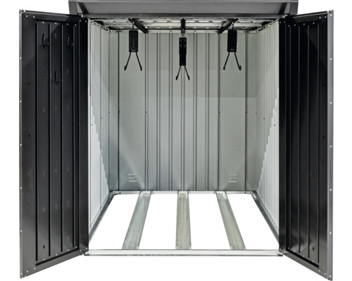 Offene Metall Gartenbox mit Halterungen