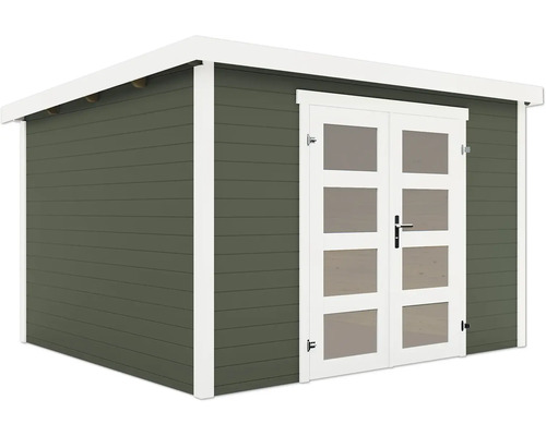 Gartenhaus aus Holz mit Doppeltür und Fenster