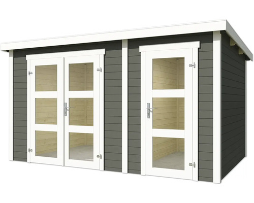 Gartenhaus mit Doppeltür und Einzeltür aus Holz