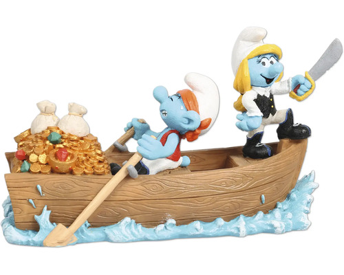Aquariumdekoration AQUA DELLA Schlümpfe Piraten auf dem Wasser ca. 19 x 8 x 11 cm Polyesterharz Aquariumdekoration AQUA DELLA Schlümpfe Piraten auf dem Wasser ca. 19 x 8 x 11 cm Polyesterharz