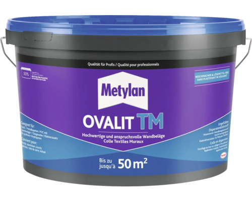 Metylan Ovalit TM Wandbelagskleber Tapetenkleber und Kleisterzusatz weiß 10 kg
