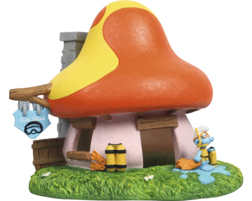 Aquariumdekoration AQUA DELLA Schlümpfe Wald mit Tauchschule Air Action ca. 17 x 15 x 15 cm Polyesterharz