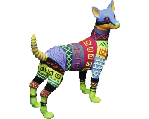 Dekorative Hundefigur mit abstrakten Mustern