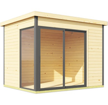 Holzgartenhaus mit Schiebetür