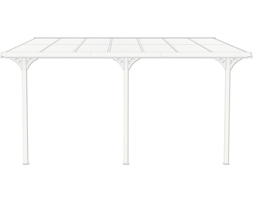 Freistehende Terrassenüberdachung mit durchscheinendem Dach