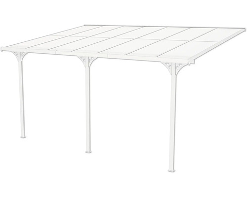 Freistehende Terrassenüberdachung mit transparentem Dach