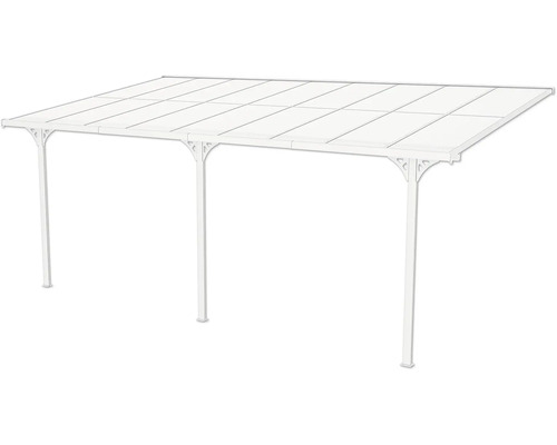 Freistehendes Carport mit Flachdach und vier Pfosten