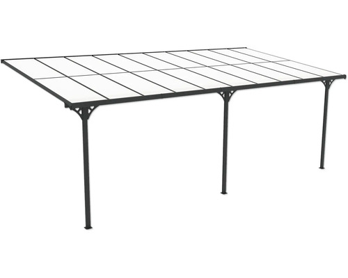Freistehende Terrassenüberdachung mit Polycarbonatplatten