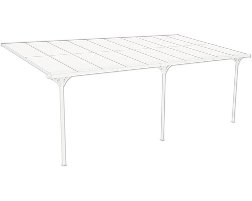 Freistehende Terrassenüberdachung mit Polycarbonatplatten