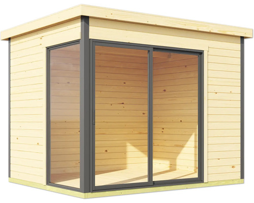 Holzgartenhaus mit Schiebetür