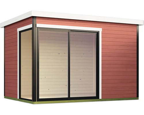 Holzgartenhaus mit Schiebetür